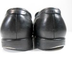 Hugo Boss Black Leather Slip Ons Loafers Silver Horse Bit Buckle Mens 10 VGUC