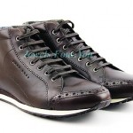 HUGO BOSS BLACK LABEL BROWN NIKKOS BOOTS SHOES SNEAKERS LEATHER NEW SZ 10 43