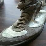 Diesel Deep Gray Grey Suede Vinyl Hi-Top Sneakers US 10.5 10 1/2