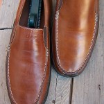 MENS DRESS SHOE COLE HAAN SIZE 8.5M BROWN LEATHER CASUAL SLIP ON DRIVER LOAFERS