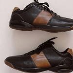 COLE HAAN CITY NIKE AIR Black & Brown Leather Fashion Lace Up Sneakers 11M