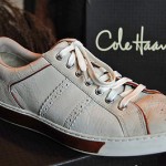 Cole Haan Ivory Linen Suede Brogue style sneakers 10 D