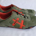 DIESEL “Zach”  Olive/Orange Mesh/Suede Leather Mens sz. 10 1/2 M