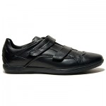 $330 Hugo Boss Black Label Leather Velcro Sneakers Mens Shoes 12 45 Walking 11.5