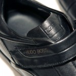 $330 Hugo Boss Black Label Leather Velcro Sneakers Mens Shoes 12 45 Walking 11.5