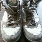 Diesel Deep Gray Grey Suede Vinyl Hi-Top Sneakers US 10.5 10 1/2
