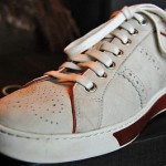 Cole Haan Ivory Linen Suede Brogue style sneakers 10 D