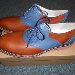 New Cole Haan Air Franklin Saddle Bourbon/Ocean Suede Size 13M