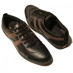 $225 Hugo Boss ORANGE Label Lace-up Sneakers Black Mens Shoes 9 42 Walking 8.5