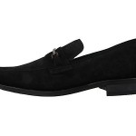 Hugo Boss Mens Carl Black Suede Slip-on Casual Dress Bit Fashion Loafers Shoes