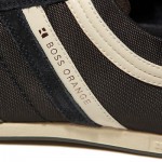 $225 Hugo Boss ORANGE Label Lace-up Sneakers Navy Grey Mens 6 39 Trainers 5.5