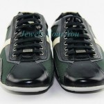 HUGO BOSS RED LABEL THAMIO GREEN & BLACK SHOES SNEAKERS LEATHER NEW SZ 10 43
