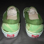 VANS Rare! Pot Leaf Weed green canvas Slip On Supreme Huf Nike sz 10 NO RESERVE!