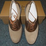 New Cole Haan Air Franklin Saddle Oxford Milkshake Suede Size 9-1/2M