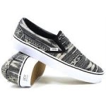 VANS CLASSIC SLIP ON VAN DOREN BLACK STRIPES US 9.5 UK 8.5