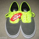 VANS SKATEBOARDING MENS ERA NEON YELLOW CHARCOAL SHOES SIZE 10 NWT SHIPS FREE NR