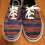 VAN DOREN VANS ERA SHOES SIZE 11 MULTI STRIPE GREAT CONDITION