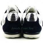 HUGO BOSS ORANGE LABEL WHITE BLUE SHOES SNEAKERS LEATHER & NYLON NEW SIZE 10 43