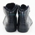 HUGO BOSS BLACK LABEL WEDDIO BLACK SHOES FUR BOOTS 100% LEATHER NEW SZ 10 43