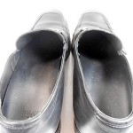 Hugo Boss Black Leather Slip Ons Loafers Silver Horse Bit Buckle Mens 10 VGUC