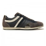 $225 Hugo Boss ORANGE Label Lace-up Sneakers Navy Grey Mens 6 39 Trainers 5.5