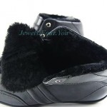 HUGO BOSS BLACK LABEL WEDDIO BLACK SHOES FUR BOOTS 100% LEATHER NEW SZ 10 43