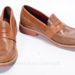 COLE HAAN 9.5 brown leather NIKE AIR penny loafer moc toe slip on shoe C10576