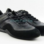HUGO BOSS BLACK LABEL GRAMIO BLACK SHOES SNEAKERS LEATHER NEW SZ 10 43