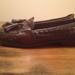 Men’s Cole Haan Bragano Woven Brown Leather Shoes sz 9 1/2 Medium