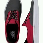 Mens Vans size 10 Era Dark Gray/Dark Red BRAND NEW