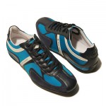 $225 Hugo Boss ORANGE Label Lace-up Sneakers Navy Aqua Mens 8 41 Trainers 7.5