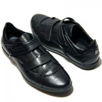 $330 Hugo Boss Black Label Leather Velcro Sneakers Mens Shoes 12 45 Walking 11.5