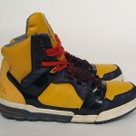 Mens DIESEL High Top Sneaker Shoes I’m Pression Mid Red Blue Mustard Yellow 11