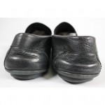 BOSS HUGO BOSS Men’s Black Textured Leather Round Toe Loafers Slip Ons Sz 10