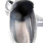 Hugo Boss Black Leather Slip Ons Loafers Silver Horse Bit Buckle Mens 10 VGUC