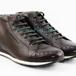 HUGO BOSS BLACK LABEL BROWN NIKKOS BOOTS SHOES SNEAKERS LEATHER NEW SZ 10 43