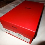 US7 EU40 UK6 Men’s Hugo Boss Sneakers Dress Shoes silver Red $175 Worn Once!