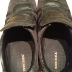 Diesel “Leon” Black Leather Black Nylon sz 10.5 AWESOME KICKS