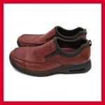 COLE HAAN County Nike Air mens 9 brown tan slip on shoe loafer
