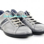 HUGO BOSS BLACK LABEL WEBIO GRAY SHOES SNEAKERS 100% LEATHER NEW SZ 10 43