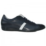 $330 Hugo Boss Black Label Leather Sneakers 11.5 44.5 Navy Blue Mens 44 11