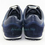 HUGO BOSS BLACK LABEL NIKORIO BLUE SHOES SNEAKERS 100% LEATHER NEW SIZE 10 43