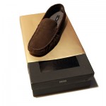 HUGO BOSS GIFT SET Brown Drivers Loafers Shoes 13 46 Mens Casual Moccasins 12.5