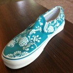 Vtg. 2007 Vans Authentic SF Duke Kahanamoku Lake Blue /True White Slip On Mint!!