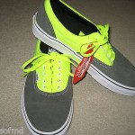 VANS SKATEBOARDING MENS ERA NEON YELLOW CHARCOAL SHOES SIZE 13 NWT SHIPS FREE NR