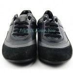 HUGO BOSS BLACK LABEL GRAMIO BLACK SHOES SNEAKERS LEATHER NEW SZ 10 43
