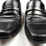 HUGO BOSS Black Leather Dress Loafer Shoes Sz 8