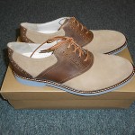New Cole Haan Air Franklin Saddle Oxford Milkshake Suede Size 9-1/2M