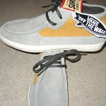 VANS SKATEBOARDING MENS RATA MID LEATHER MUSTARD YELLOW & GREY SHOES SIZE 11.5
