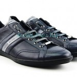 HUGO BOSS BLACK LABEL WEBIO BLUE SHOES SNEAKERS 100% LEATHER NEW SZ 10 43